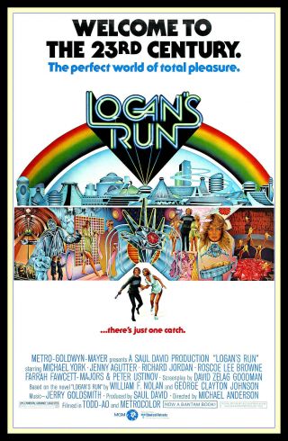 Logans Run Fridge Magnet 6x8 Science Fiction Movie Poster Magnetic Canvas Print