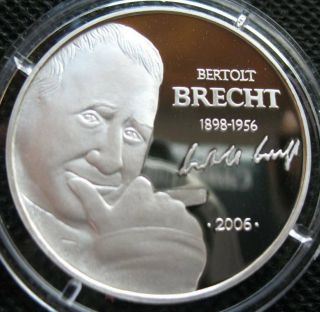 Togo 1000 Francs 2006 Silver Proof Coin Bertolt Brecht 1898 - 1956
