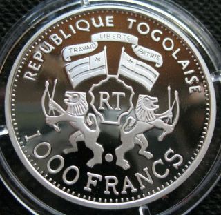 Togo 1000 Francs 2006 Silver Proof Coin Bertolt Brecht 1898 - 1956 2