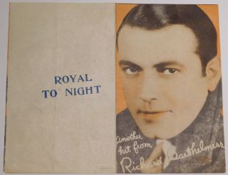 DRAG - Vintage 1929 Vitaphone Film RICHARD BARTHELMESS MOVIE HERALD 2
