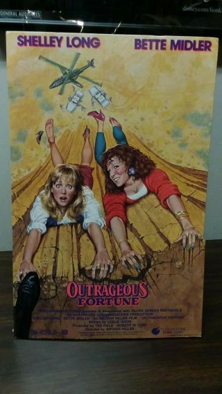 Outrageous Fortune - 1987 Vhs 3d Video Store Counter Top Display - Bette Midler