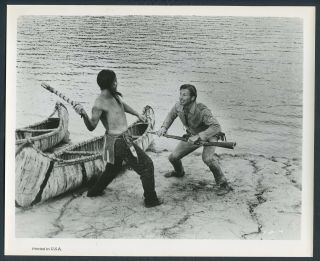The Deerslayer ’57 Lex Barker Indian Fight Western Water Canoe