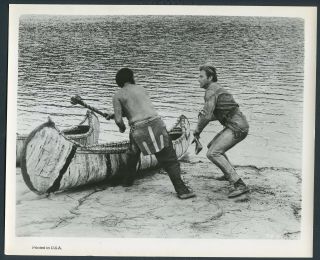 The Deerslayer ’57 Lex Barker Indian Tomahawk Fight Western Water Canoe