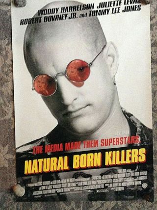 Natural Born Killers Woody Harrelson Vhs Video Store Movie Poster