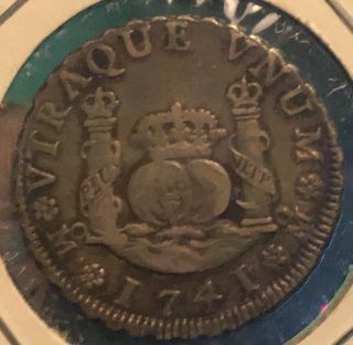 Mexico Guatemala Honduras Costa Rica 2 Reales 1741 Colonial Silver Coin