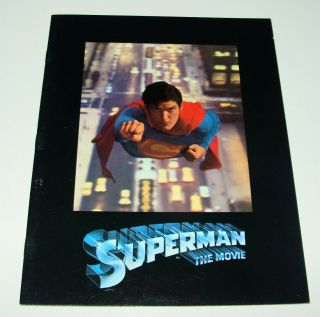 Orig 1978 Superman The Movie Program Book - Christopher Reeves - Marlon Brando
