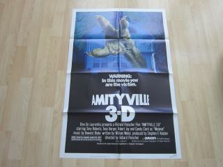 1 Sheet " Amityville 3d " 1983 Horror Movie Poster -