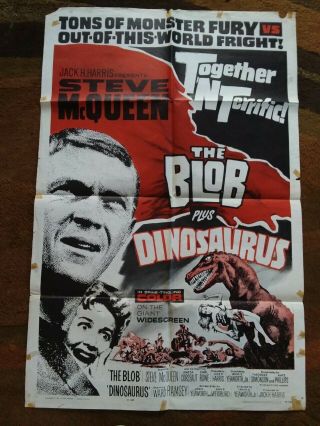 The Blob / Dinosaurus Combo - 1964.  One - Sheet