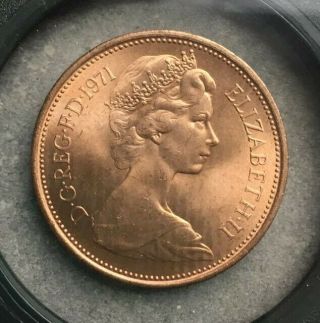 Very Rare 1971 Brilliant Uncirculated Pence 2p British Coin 1st Year Release