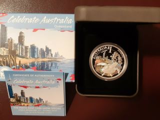 Australia Silver Dollar Queensland 2010 " Celebrate Australia Series ",  2500