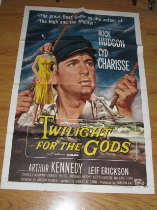 Twilight For The Gods 1sh Movie Poster 1958 Rock Hudson & Sexy Cyd