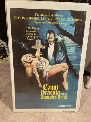 Count Dracula And His Vampire Bride 1 Sheet Movie Poster 27x41