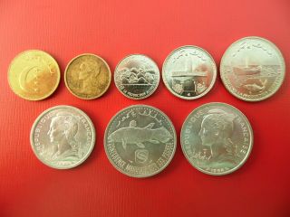 Bulk Base Metal Coins France Africa.  Comores 2 5 10 25 50 100 Francs (scarce)