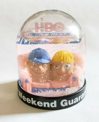 Vintage Hbo Cinemax Movie Promo Snowglobe - Couch Potato Cable Tv Water Dome
