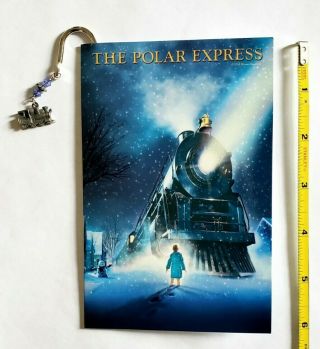 Rare 2004 The Polar Express Movie Promo Metal Train Bookmark Tom Hanks Christmas