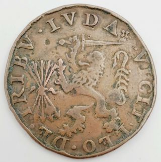 1578 Netherlands Union Of Utrecht Jeton Copper Coin/medal