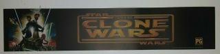 Star Wars The Clone Wars Double Sided Movie Theater Mylar 5x25