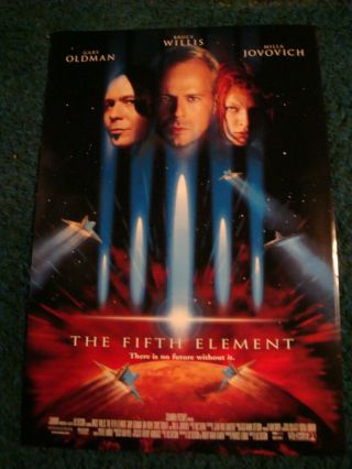 The Fifth Element - Movie Poster With Bruce Willis,  Gary Oldman & Milla Jovovich