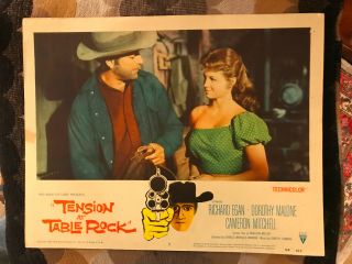Tension At Table Rock 1956 Rko Western Lobby Card Angie Dickenson Richard Egan