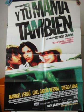 Poster Y Tu Mama Tambien And Your Mom Too Gael García Bernal Diego Luna Ma Verdu