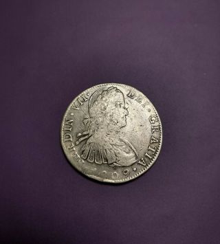 1809 Ferdin Vii Dei Gratia Mexico 8 Reales Silver Coin Spanish Colony