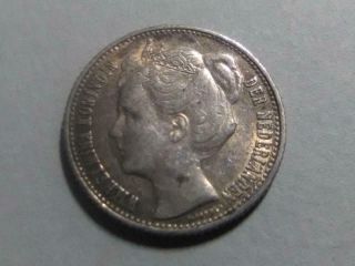Netherlands - 1898 Silver 1/2 Gulden - Uncleaned - Vf - Xf