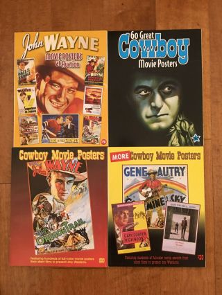 Four (4) Different Catalogs Cowboy Movie Posters & John Wayne Color