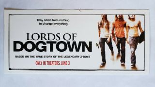 2005 Lords Of Dogtown Movie Premiere Ticket Heath Ledger Emile Hirsch Film Promo
