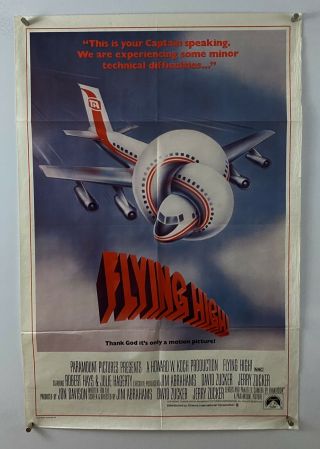 Airplane Movie Poster (vg) Aust 1sh Aviation Comedy 1980 27x40 5959