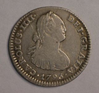 1793 Mofm Mexico Colonial 1 Real Coin Km - 81 4700