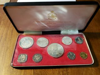 1971 Commonwealth Of The Bahama Islands 9 Coin Proof Set Franklin