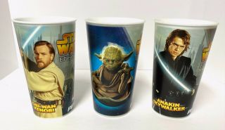Star Wars Episode Iii 2005 Movie Theater Cups,  Set Of 3