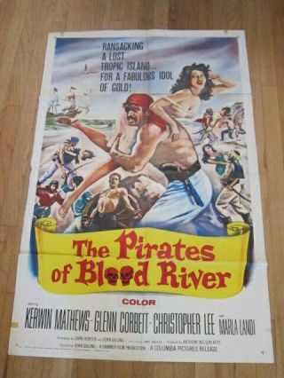 Pirates Of Blood River 1sh 1962 Hammer Christopher Lee