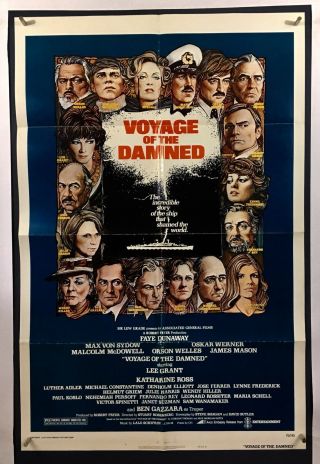Voyage Of Damned Movie Poster (verygood, ) One Sheet 1976 Faye Dunaway 1087