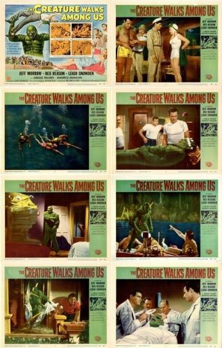 The Creature Walks Among Us (1956) U.  S.  Lobby Cards Set Of 8 Limited Offer