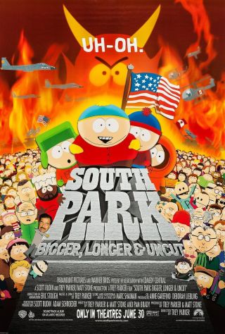 South Park: Bigger,  Longer & Uncut (1999) Movie Poster Rolled 2 - Sided