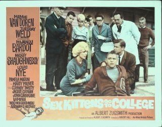 Sex Kittens Go To College Lobby Card 8 1960 Mamie Van Doren,  Tuesday Weld