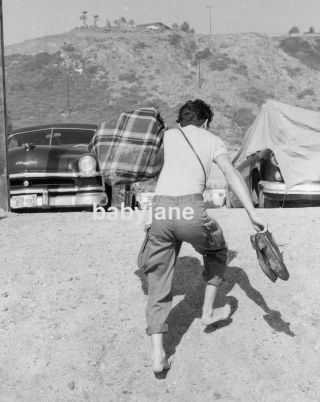 042 Sal Mineo Barefoot Running On Hot Sand To His Car At The Beach Photo