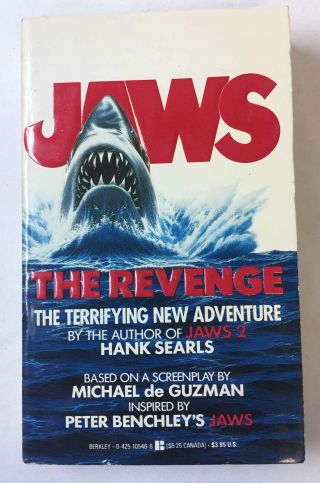 1987 Horror Movie Paperback Jaws The Revenge Hank Searls