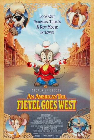 An American Tail: Fievel Goes West (1991) Movie Poster - Rolled