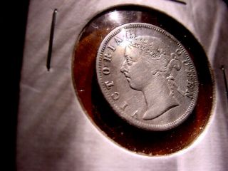 1888 Hong Kong (queen Victoria) Twenty Cents (20) Silver Coin