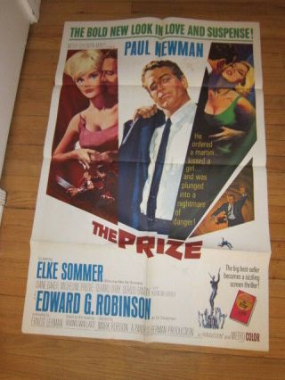 Prize 1963 Spy Poster Paul Newman Elke Sommer