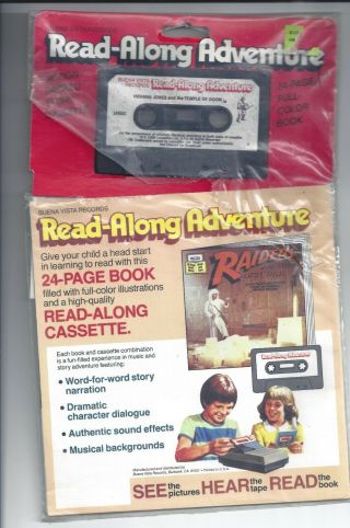 Indiana Jones and the Temple Of Doom Read - Along Adventure Vintage Cassette Tape 2