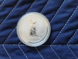 1999 Lunar Year Of The Rabbit Silver 1 Oz Coin P100