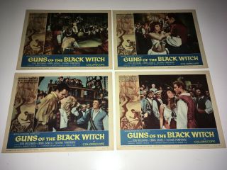 Guns Of The Black Witch Movie Lobby Card Posters 1961 Bad Girl Pirate Adventure