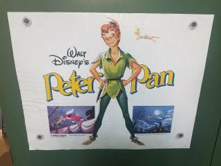 R1982 Peter Pan Half Sheet Poster Walt Disney Animation Musical