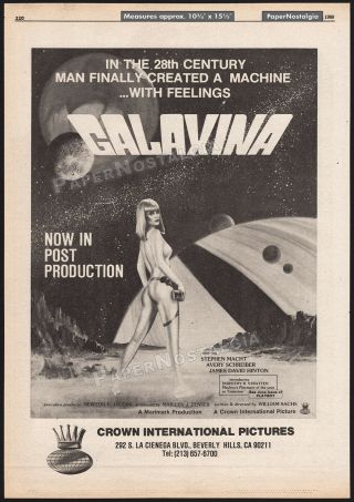 Galaxina_original 1980 Trade Print Ad / Poster_advance Promo_dorothy Stratten
