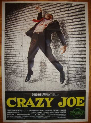 Crazy Joe - Carlo Lizzani - Peter Boyle - Fred Williamson - Eli Wallach - It 2sh (39x55)