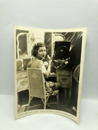 Vintage 1934 Rko Press Glossy Photo Photograph Red Morning Steffi Duna 2