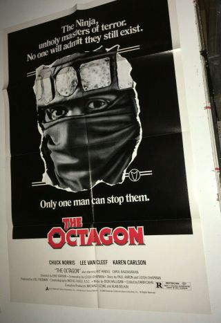 The Octagon Orig Movie Poster 1980 Martial Arts Kung Fu Ninjas Chuck Norris